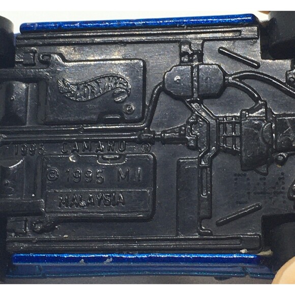 Hot Wheels Blue Black Racing Stripes 1995 Camaro Convertible Loose D44 VTG Wear - Picture 11 of 14